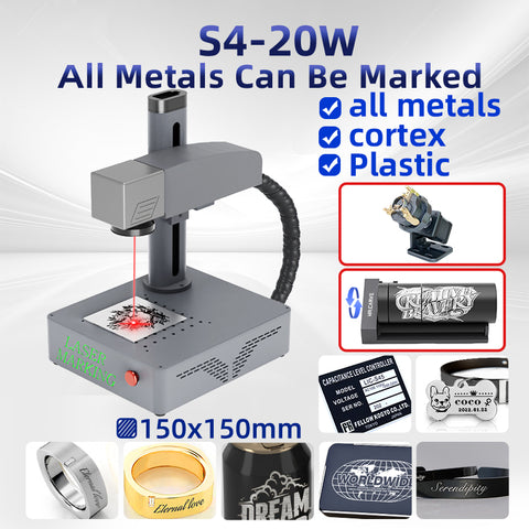 Metal jewelry nameplate stainless steel laser engraving machine S4