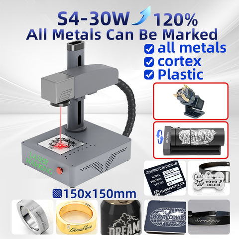 Metal jewelry nameplate stainless steel laser engraving machine S4