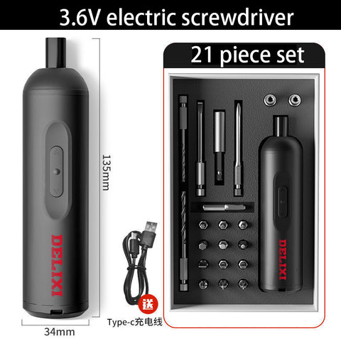 Electric Screwdriver Household Rechargeable Screw Driver Set
