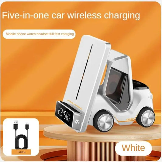 Desktop 3-in-1 wireless fast charging bracket car shape